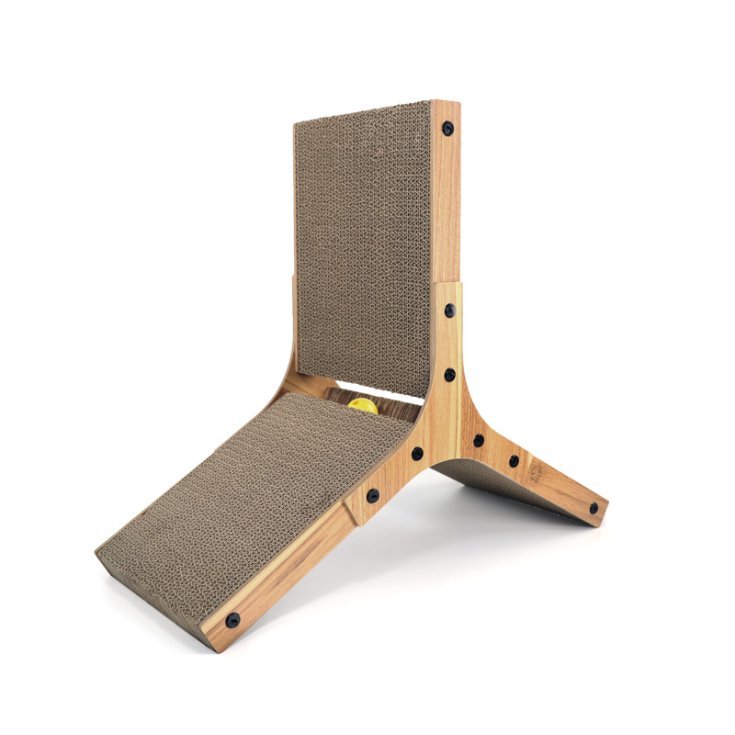 Kratzbaum für Schallplatten aus Pappe und Holz – T