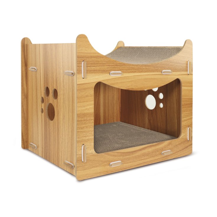 Kratzbaum für Schallplatten aus Pappe und Holz – C